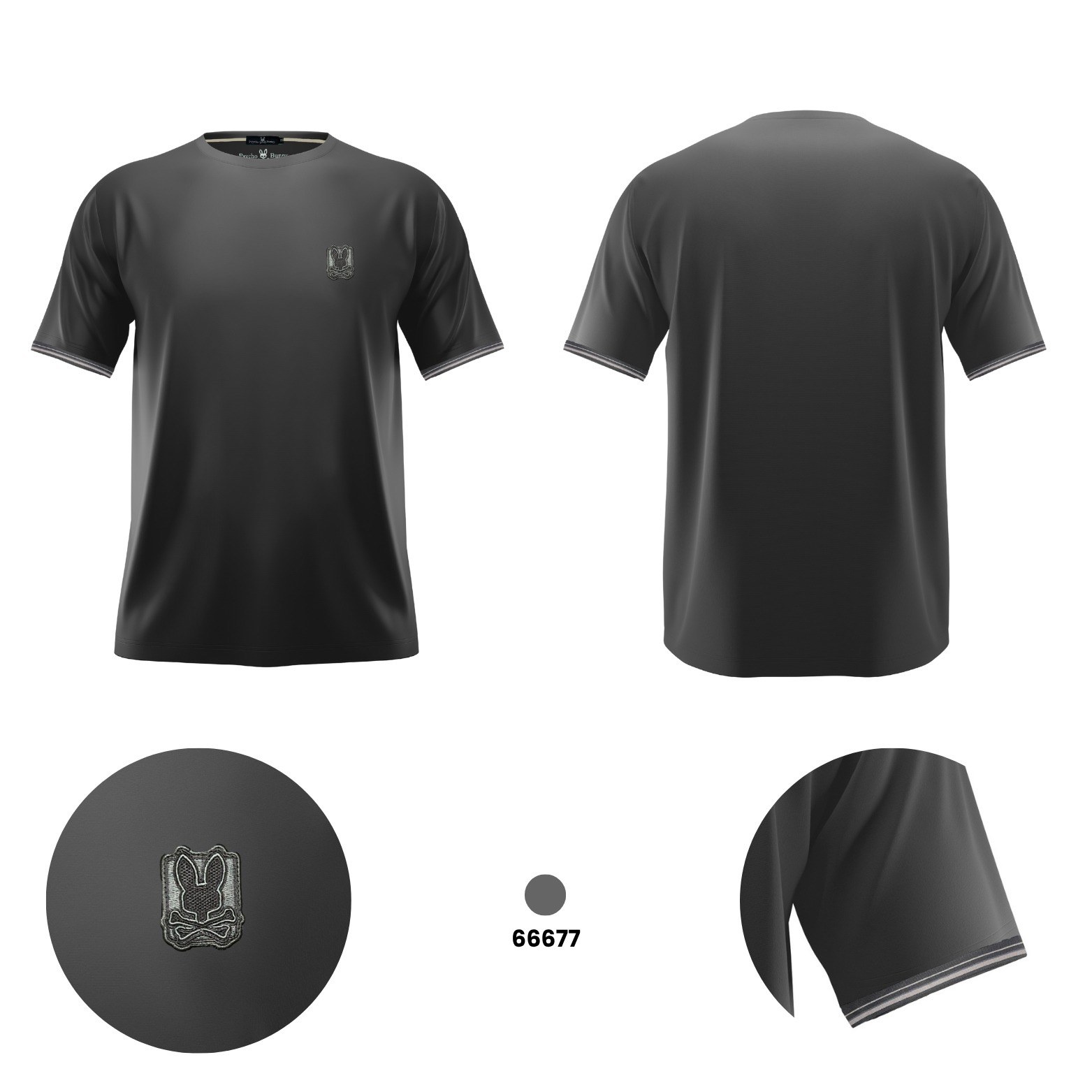 PSYCHO BUNNY GREY REGULAR 66677